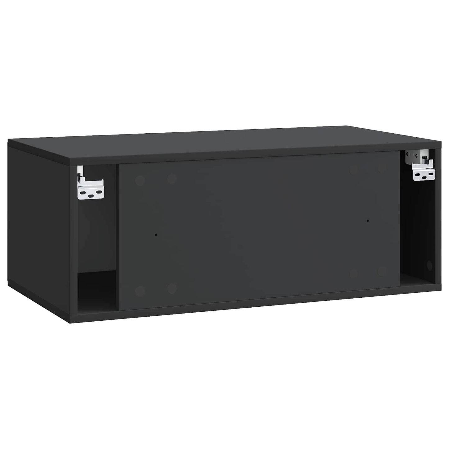 Wall-Mounted TV Cabinet 78.5 x 41 x 30 cm Black Engineered Wood