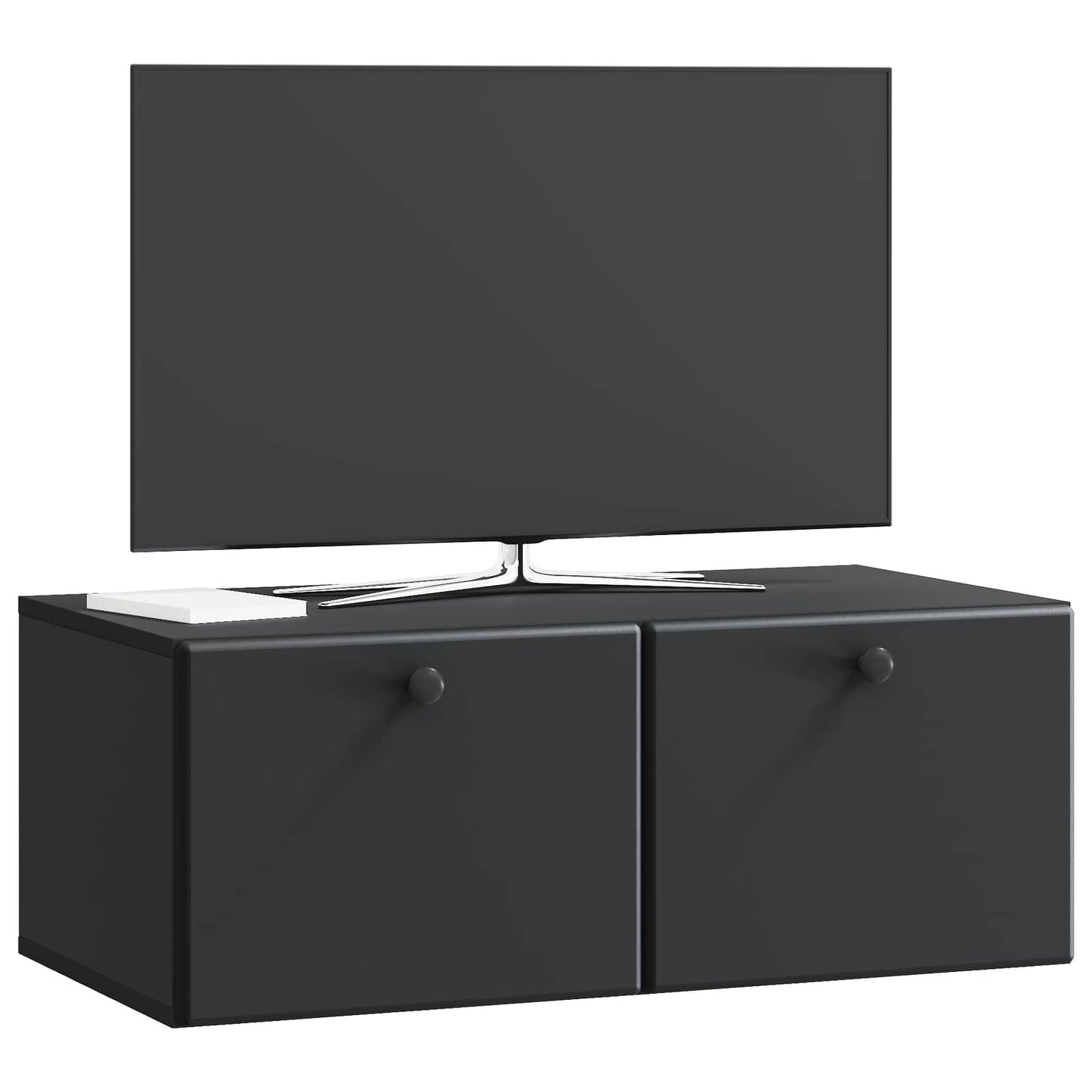Wall-Mounted TV Cabinet 78.5 x 41 x 30 cm Black Engineered Wood
