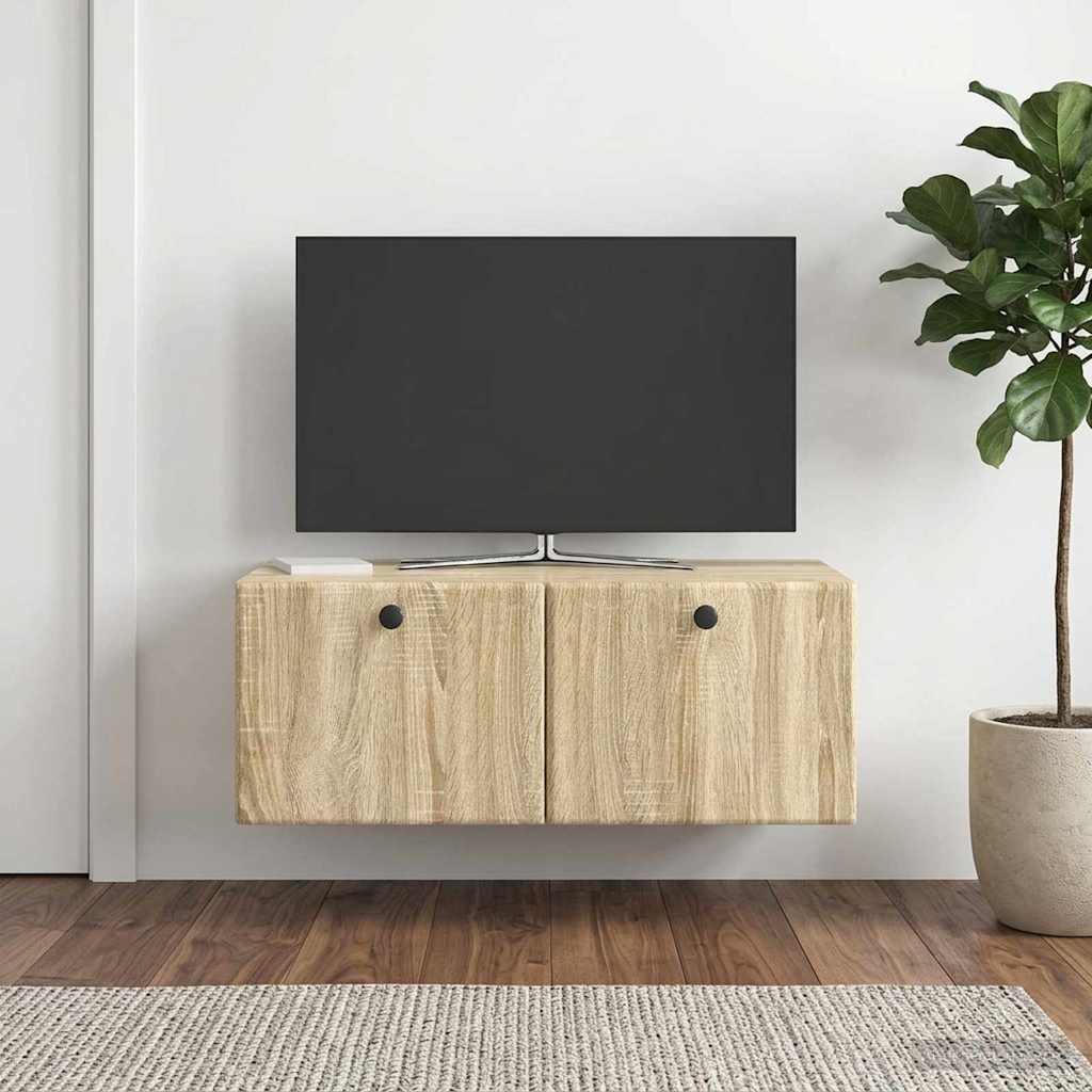Wall-Mounted TV Cabinet 78.5 x 41 x 30 cm Sonoma Oak