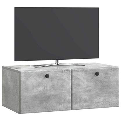 Wall-Mounted TV Cabinet 78.5 x 41 x 30 cm Concrete Grey