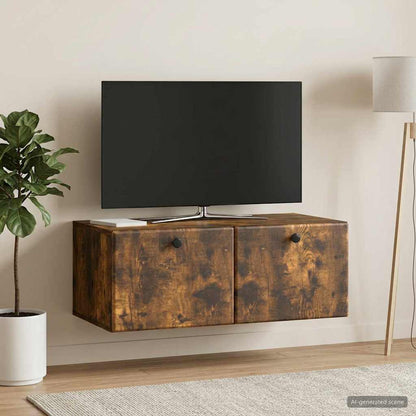Wall-Mounted TV Cabinet 78.5 x 41 x 30 cm Smoked Oak