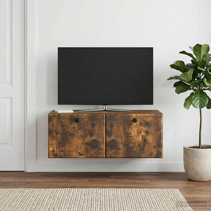 Wall-Mounted TV Cabinet 78.5 x 41 x 30 cm Smoked Oak