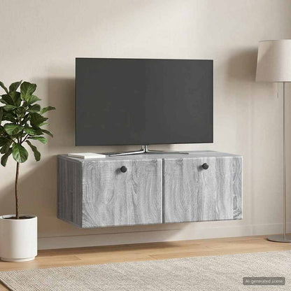 Wall-Mounted TV Cabinet 78.5 x 41 x 30 cm Grey Sonoma