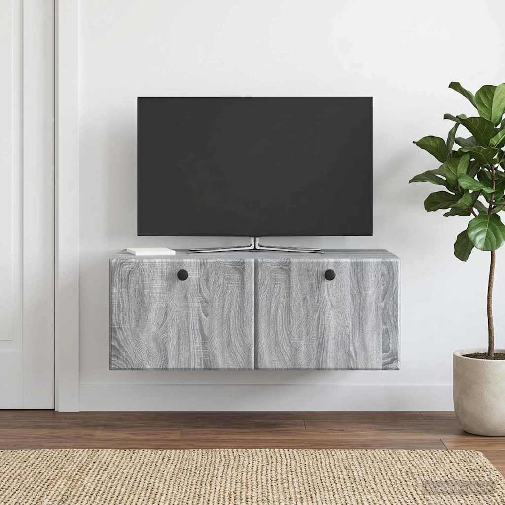 Wall-Mounted TV Cabinet 78.5 x 41 x 30 cm Grey Sonoma
