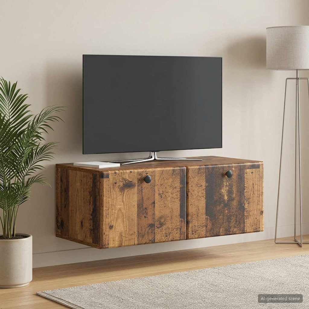 Wall-Mounted TV Cabinet 78.5 x 41 x 30 cm Old Wood