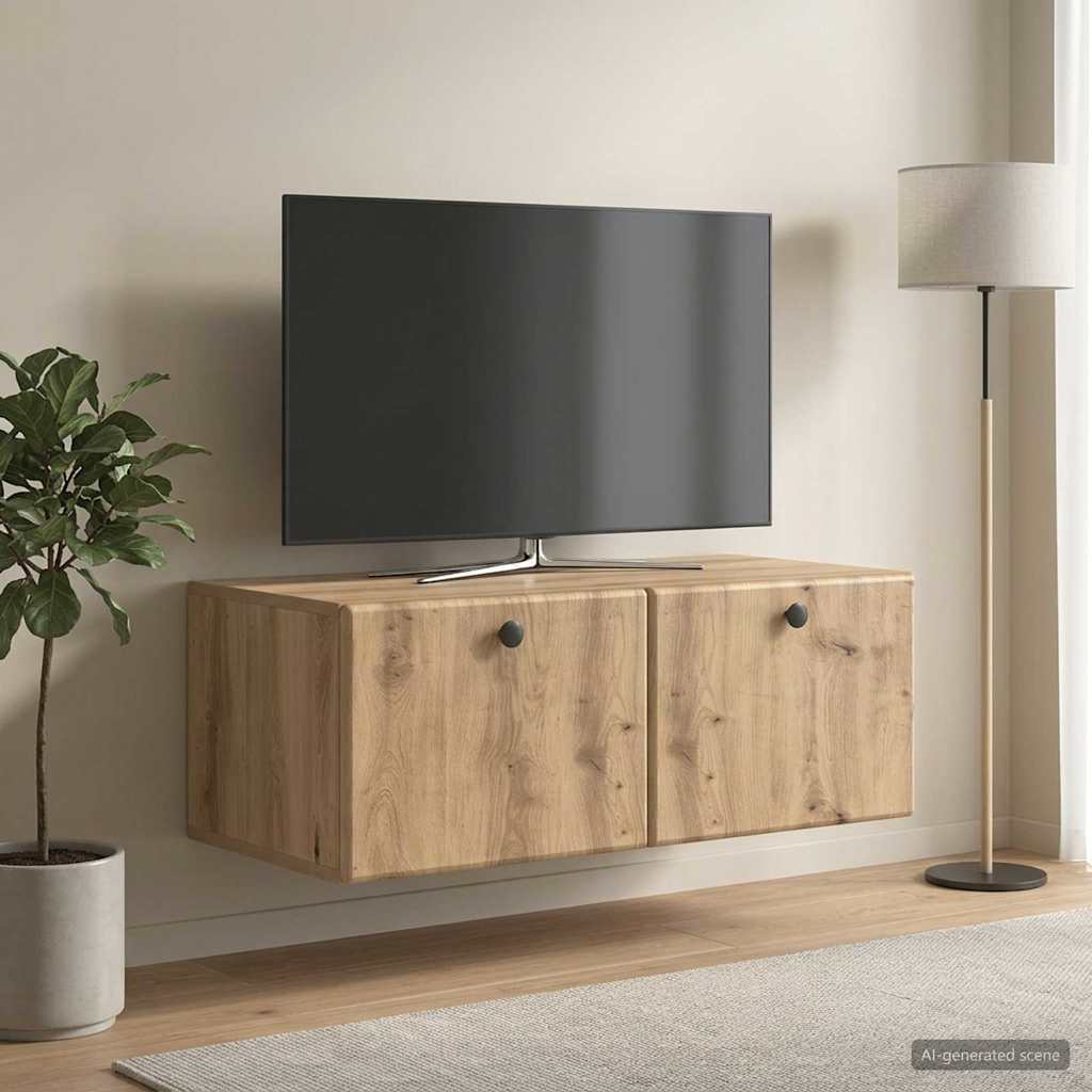 Wall-Mounted TV Cabinet 78.5 x 41 x 30 cm Artisan Oak