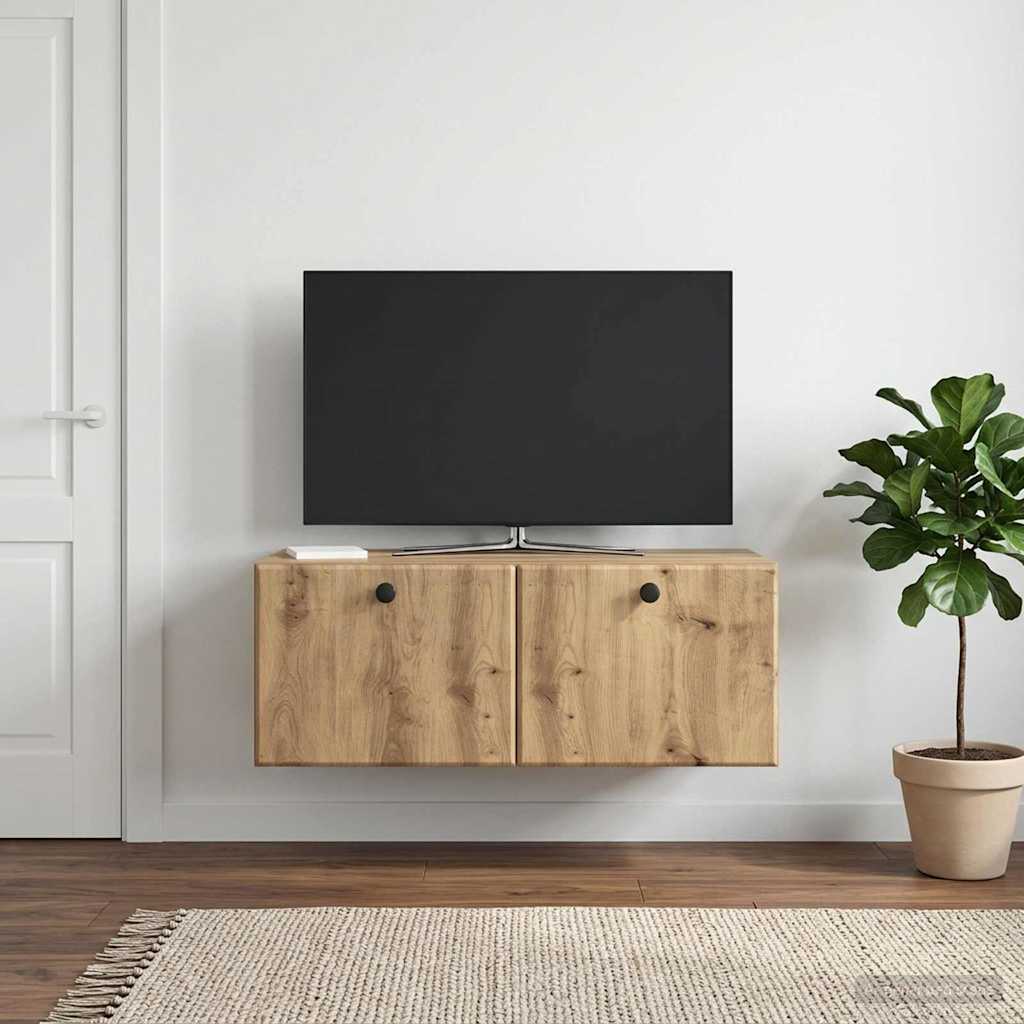 Wall-Mounted TV Cabinet 78.5 x 41 x 30 cm Artisan Oak