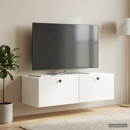 Wall-Mounted TV Cabinet 98 x 41 x 30 cm White Engineered Wood