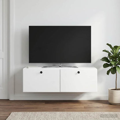 Wall-Mounted TV Cabinet 98 x 41 x 30 cm White Engineered Wood