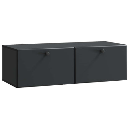 Wall-Mounted TV Cabinet 98 x 41 x 30 cm Black Engineered Wood