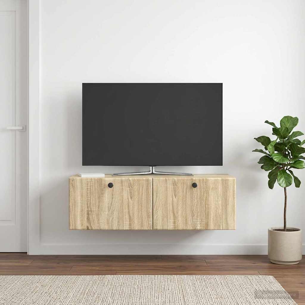 Wall-Mounted TV Cabinet 98 x 41 x 30 cm Sonoma Oak