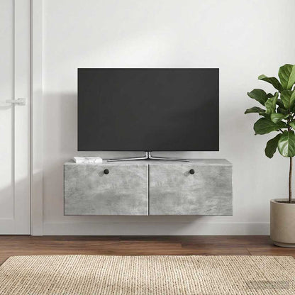 Wall-Mounted TV Cabinet 98 x 41 x 30 cm Concrete Grey