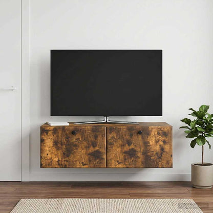 Wall-Mounted TV Cabinet 98 x 41 x 30 cm Smoked Oak