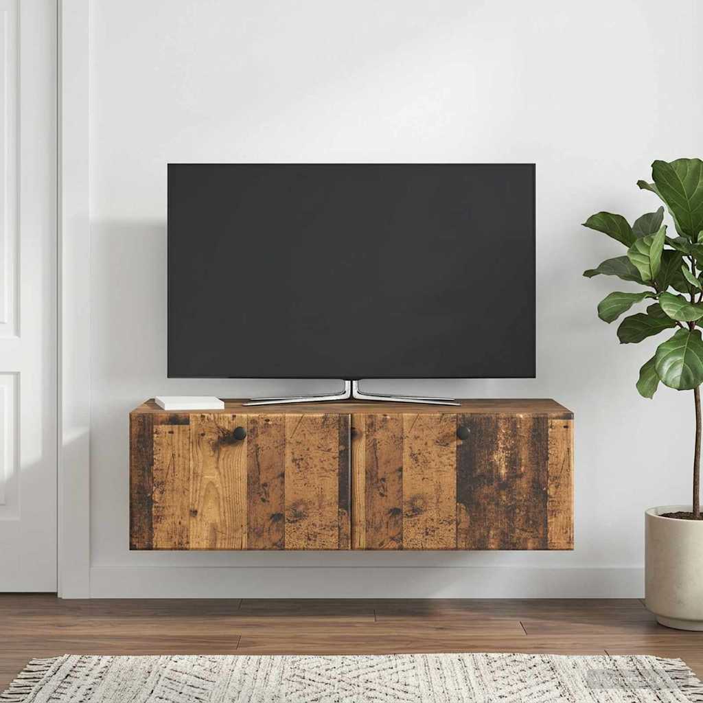 Wall-Mounted TV Cabinet 98 x 41 x 30 cm Old Wood