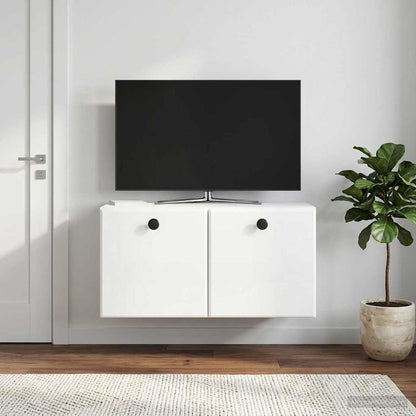 Wall-Mounted TV Cabinet 59.5 x 31 x 30 cm High Gloss White
