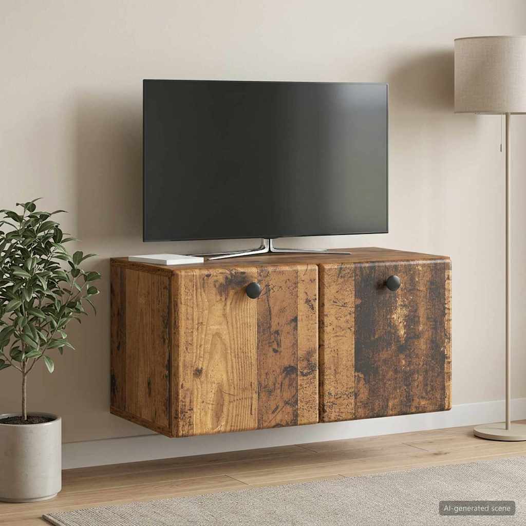 Wall-Mounted TV Cabinet 59.5 x 31 x 30 cm Old Wood