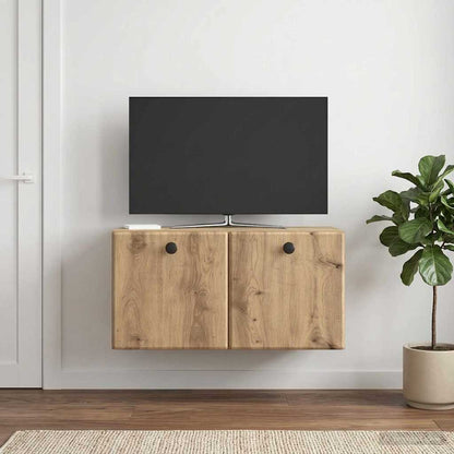 Wall-Mounted TV Cabinet 59.5 x 31 x 30 cm Artisan Oak