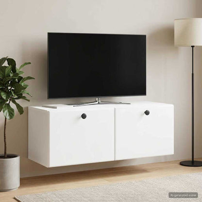 Wall-Mounted TV Cabinet 78.5 x 31 x 30 cm White Engineered Wood
