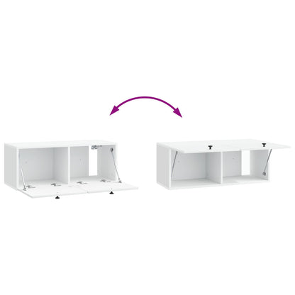 Wall-Mounted TV Cabinet 78.5 x 31 x 30 cm White Engineered Wood