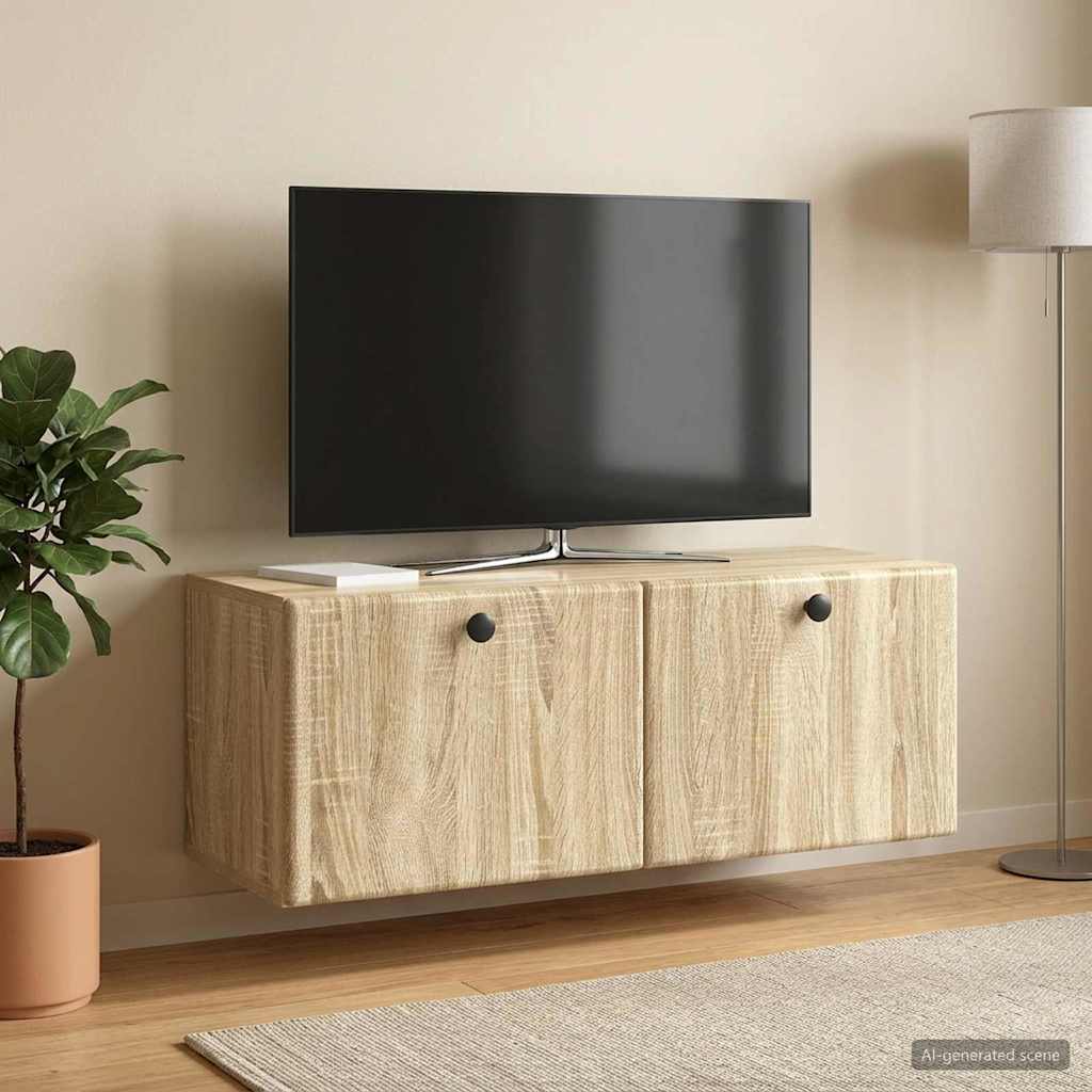 Wall-Mounted TV Cabinet 78.5 x 31 x 30 cm Sonoma Oak