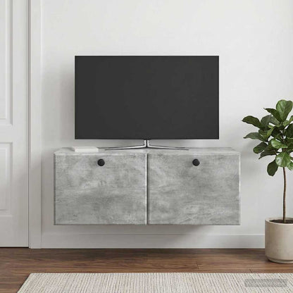 Wall-Mounted TV Cabinet 78.5 x 31 x 30 cm Concrete Grey