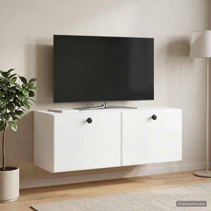 Wall-Mounted TV Cabinet 78.5 x 31 x 30 cm High Gloss White