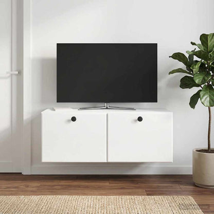 Wall-Mounted TV Cabinet 78.5 x 31 x 30 cm High Gloss White