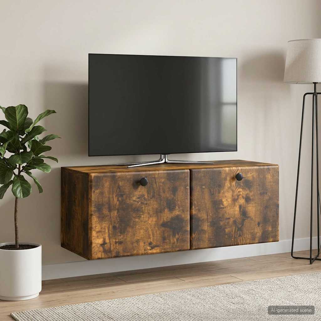 Wall-Mounted TV Cabinet 78.5 x 31 x 30 cm Smoked Oak