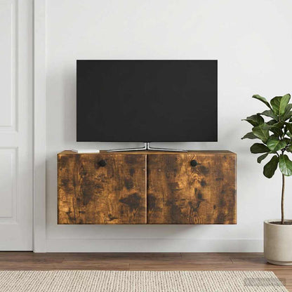 Wall-Mounted TV Cabinet 78.5 x 31 x 30 cm Smoked Oak