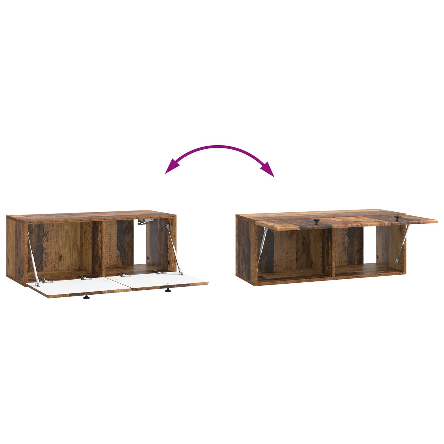 Wall-Mounted TV Cabinet 78.5 x 31 x 30 cm Old Wood