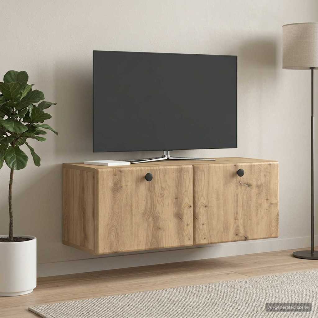Wall-Mounted TV Cabinet 78.5 x 31 x 30 cm Artisan Oak