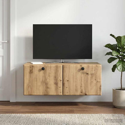 Wall-Mounted TV Cabinet 78.5 x 31 x 30 cm Artisan Oak