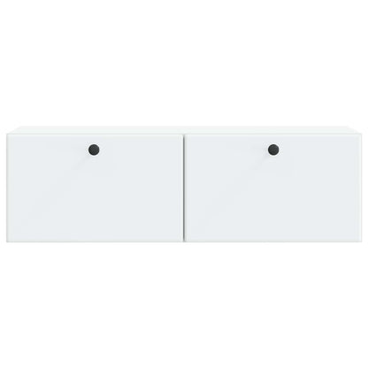 Wall-Mounted TV Cabinet 98 x 31 x 30 cm White Engineered Wood