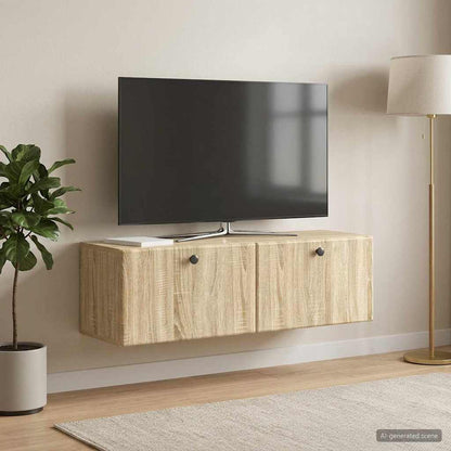 Wall-Mounted TV Cabinet 98 x 31 x 30 cm Sonoma Oak