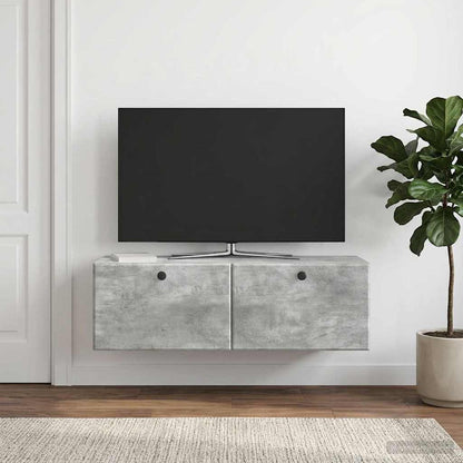 Wall-Mounted TV Cabinet 98 x 31 x 30 cm Concrete Grey