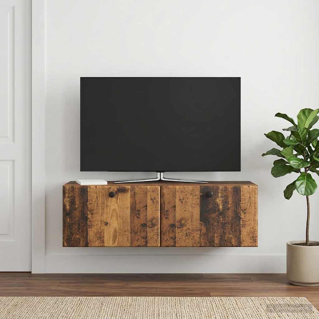 Wall-Mounted TV Cabinet 98 x 31 x 30 cm Old Wood