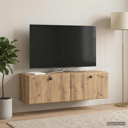 Wall-Mounted TV Cabinet 98 x 31 x 30 cm Artisan Oak