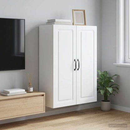 Wall-Mounted Cabinet 66 x 34.5 x 90 cm Engineered Wood White