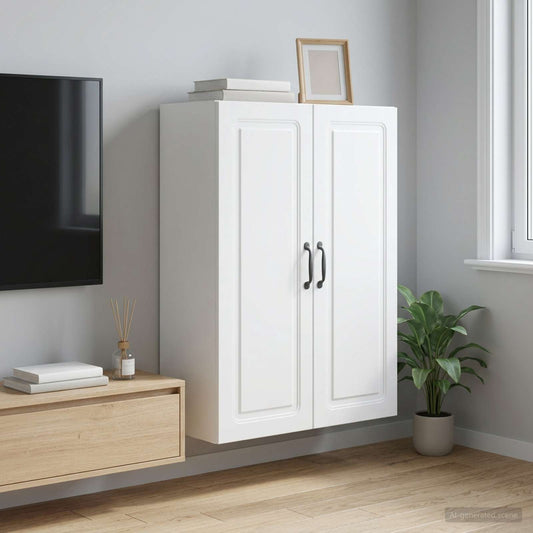 Wall-Mounted Cabinet 66 x 34.5 x 90 cm Engineered Wood White
