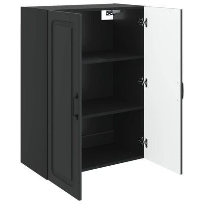 Wall-Mounted Cabinet Black 66 x 34.5 x 90 cm Engineered Wood