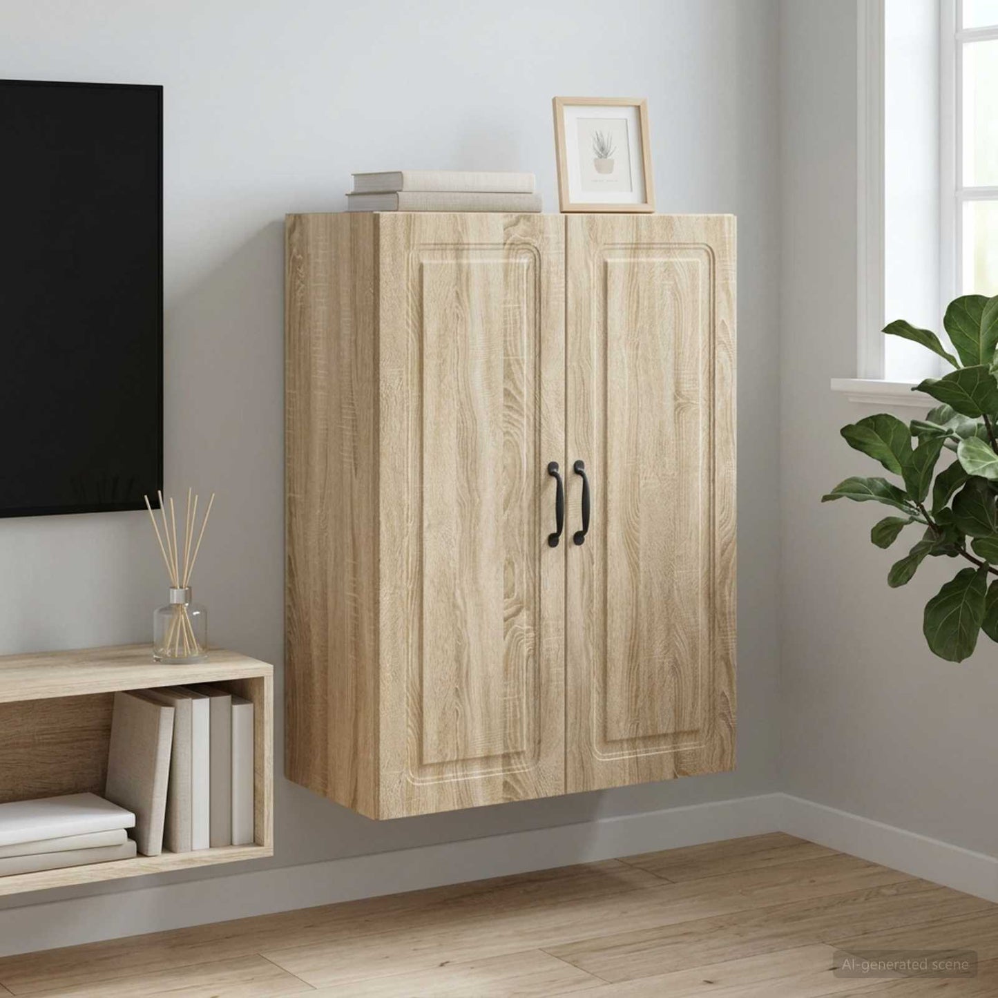 Wall-Mounted Cabinet 66 x 34.5 x 90 cm Engineered Wood