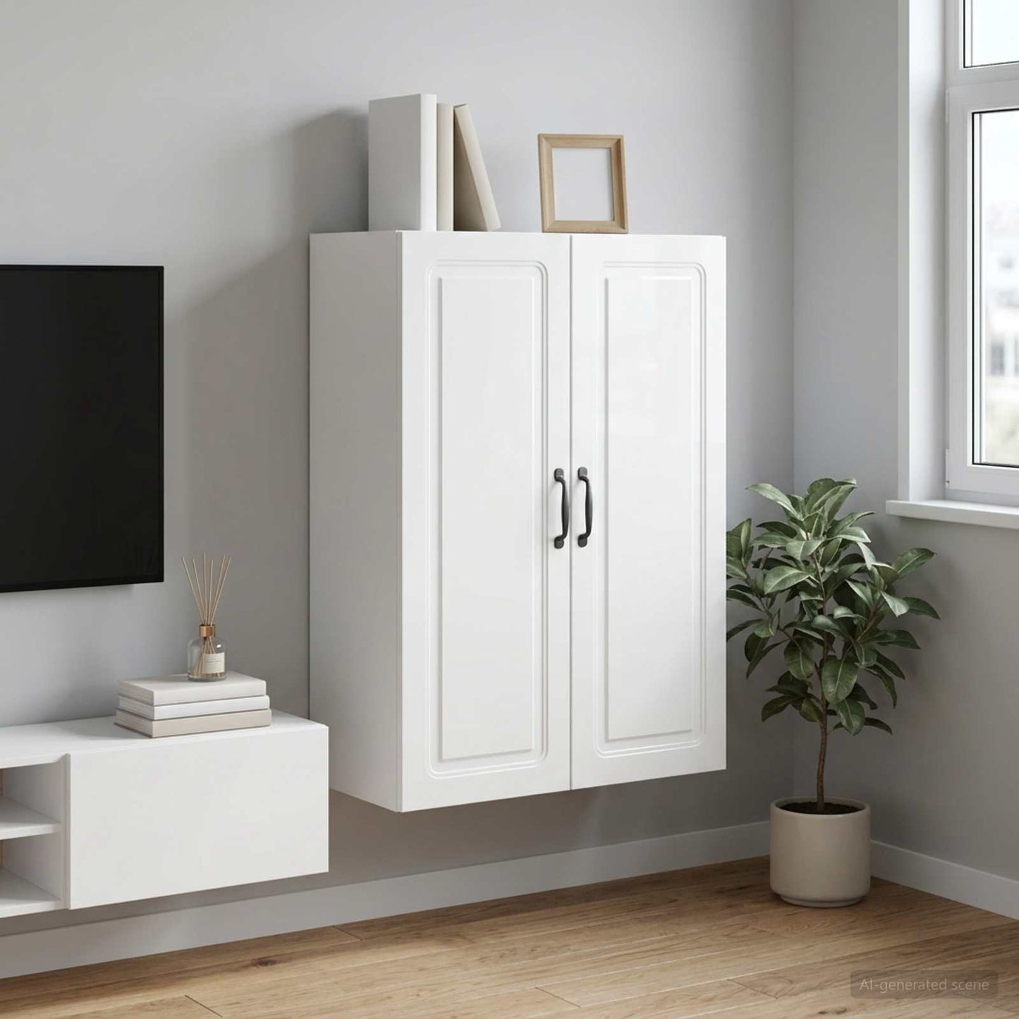 Wall-Mounted Cabinet 66 x 34.5 x 90 cm Engineered Wood