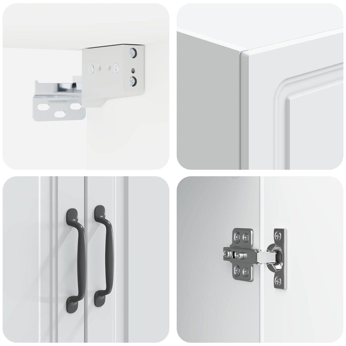 Wall-Mounted Cabinet 59 x 31 x 60 cm Engineered Wood White