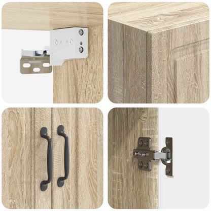 Wall-Mounted Cabinet 59 x 31 x 60 cm Engineered Wood Sonoma Oak