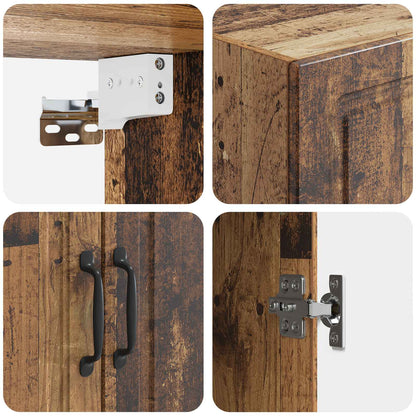 Wall-Mounted Cabinet 59 x 31 x 60 cm Engineered Wood Old Wood