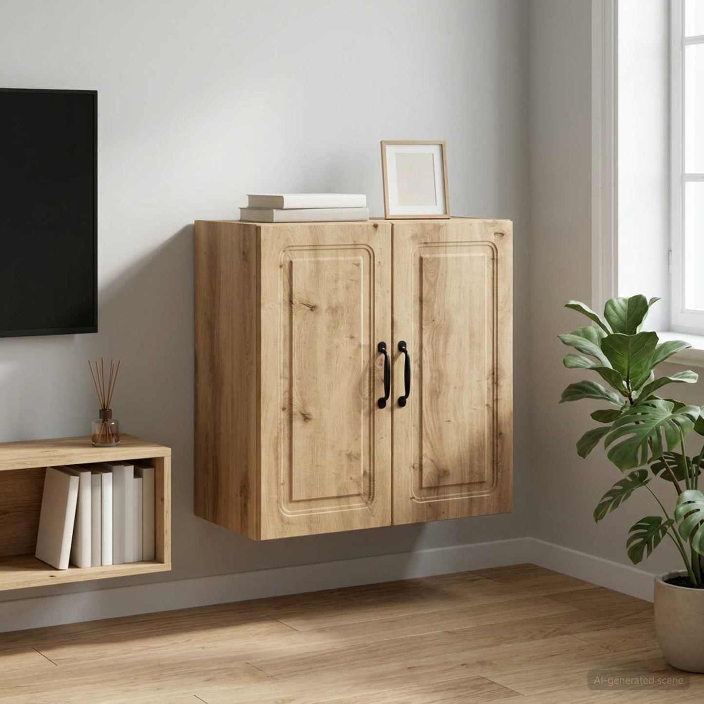 Wall-Mounted Cabinet 59 x 31 x 60 cm Engineered Wood