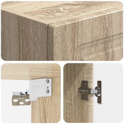 Wall-Mounted Cabinet 33 x 34.5 x 90 cm Engineered Wood