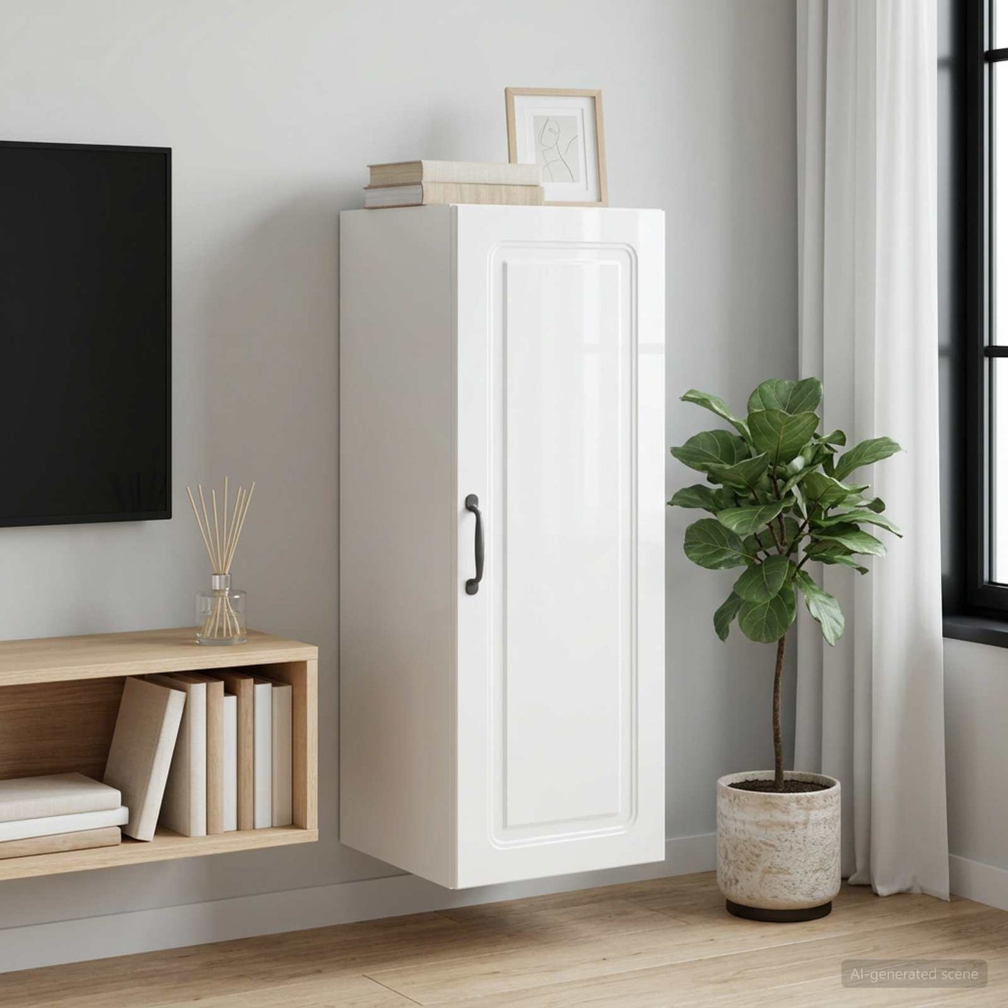 Wall-Mounted Cabinet 33 x 34.5 x 90 cm Engineered Wood