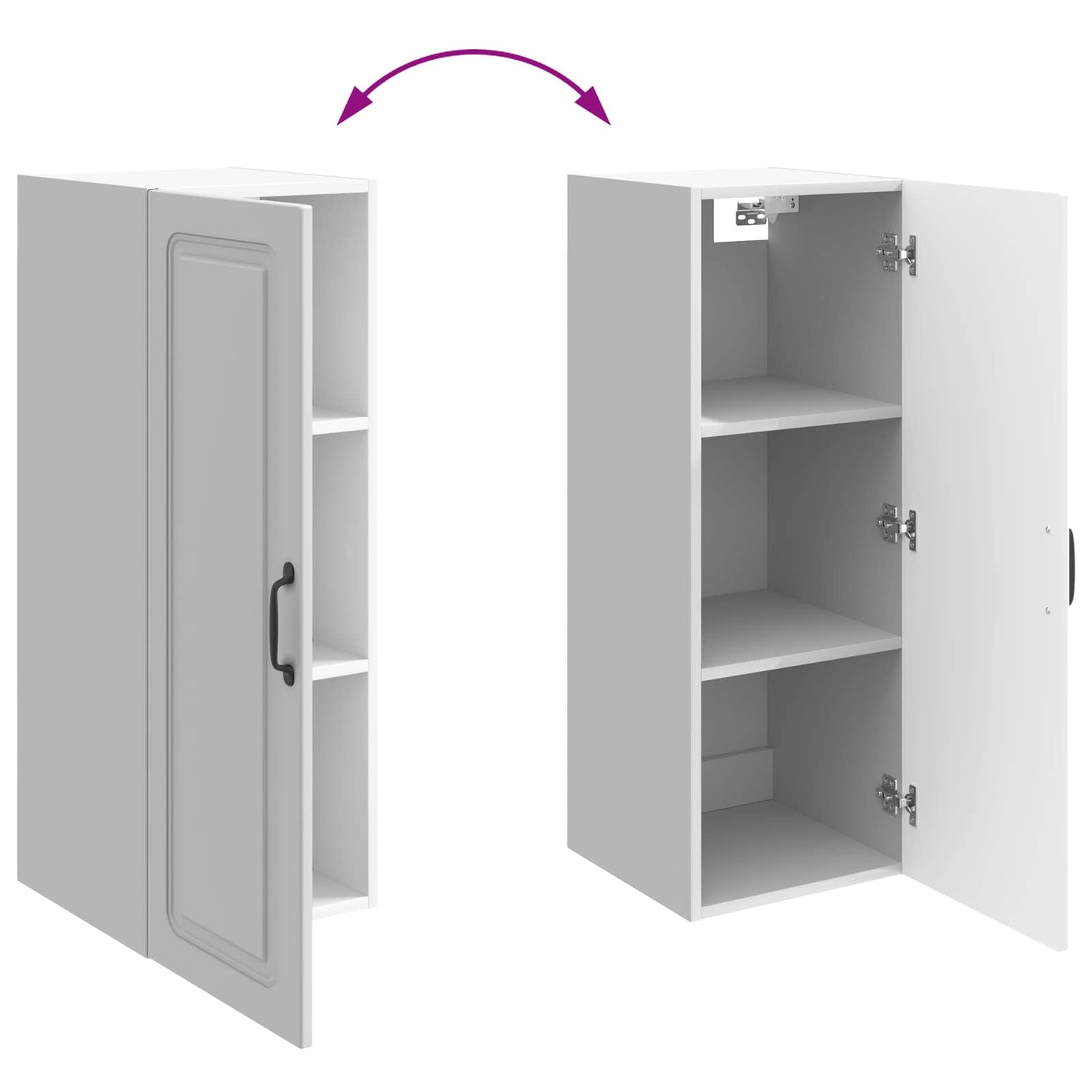 Wall-Mounted Cabinet 33 x 34.5 x 90 cm Engineered Wood