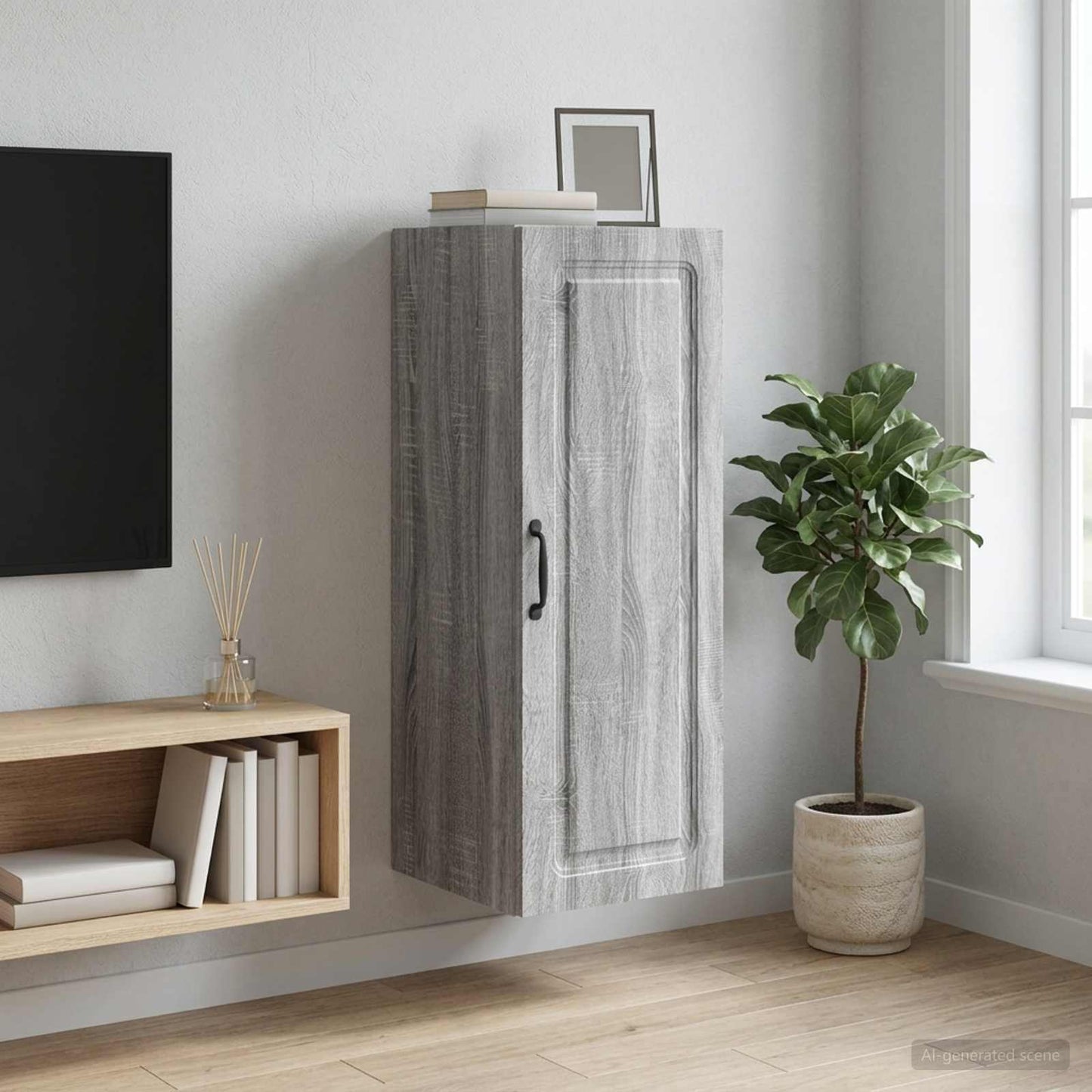 Wall-Mounted Cabinet 33 x 34.5 x 90 cm Engineered Wood